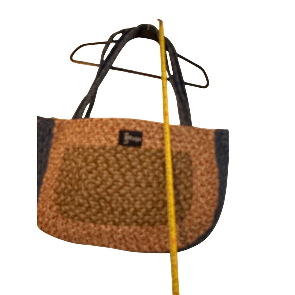 Braided Jute Tote Bag Blue Brown Orange Woven Boho Shoulder Bag Market Tote